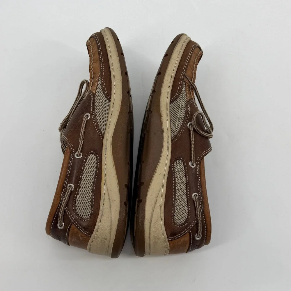 Sebago Clovehitch II Mens Boat Shoes Dark Taupe Dark Brown Size 11M